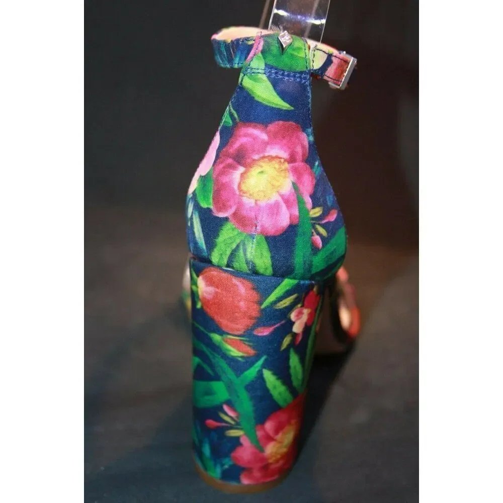Sam Edelman Yaro Women's 9.5m Navy Floral Tropical Bouquet print Heels - New - Picture 5 of 6